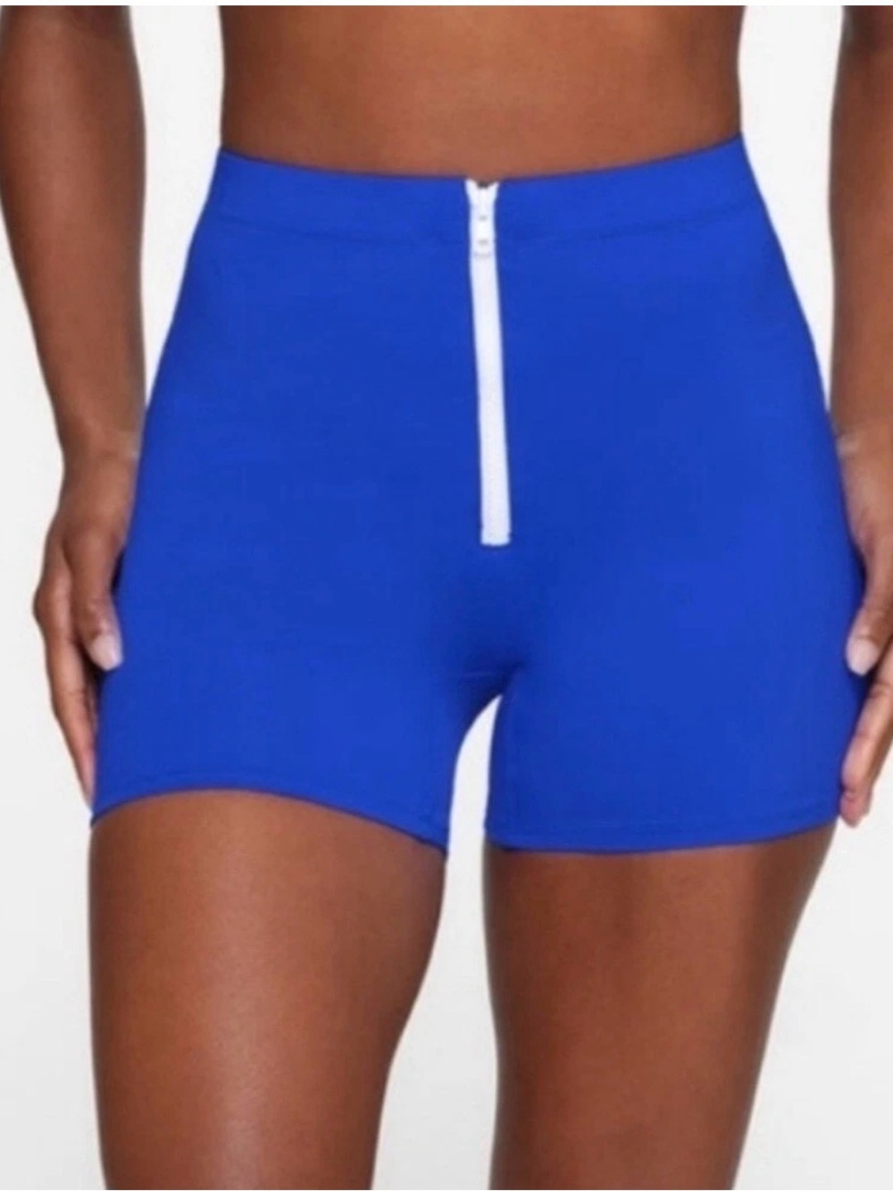 NWT Skims (M) Zip-Up Mid-Waist Swim Shorts Cobalt Blue
